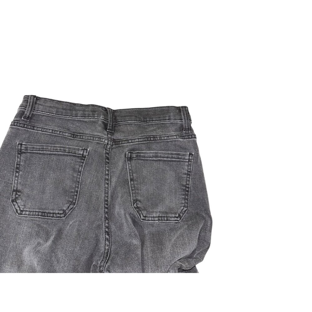 Time and Tru Size 6 High Rise Wide Leg Black Wash Cropped Jeans - Picture 2 of 6